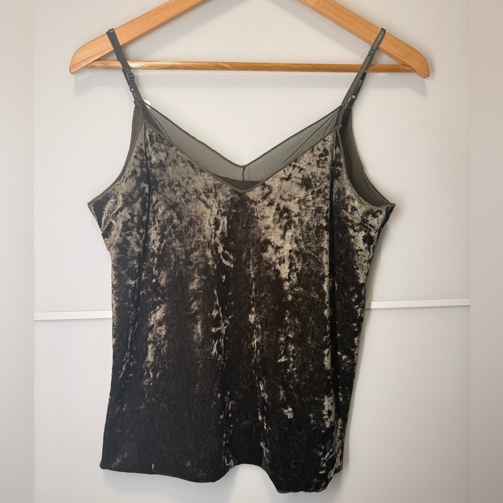 Vintage Y2K Velvet Green Camisole Top